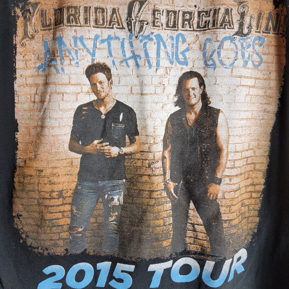 Florida Georgia Line Delta Black 2015 Tour Men's Medium T-Shirt